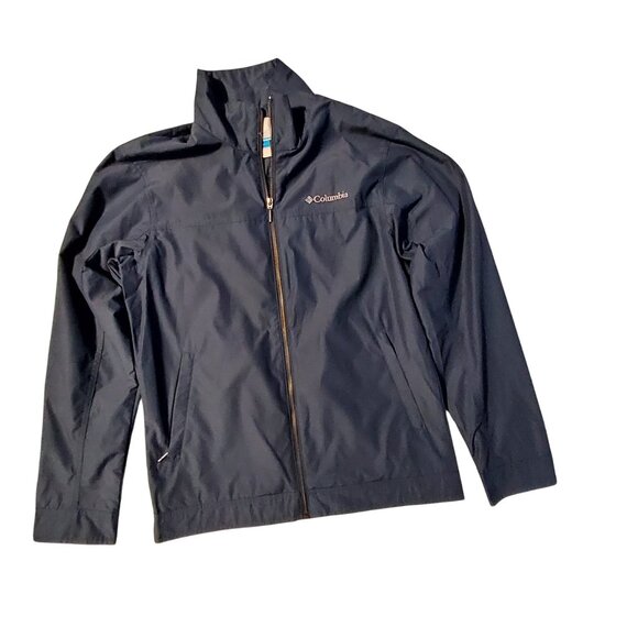 Columbia Mens Navy Full-Zip Lightweight Jacket Size S Water-Resistant - Picture 1 of 15